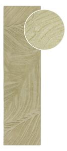 Zelený vlněný koberec běhoun 60x230 cm Lino Leaf – Flair Rugs