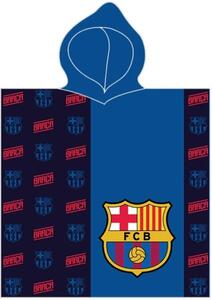 Dětské froté pončo - fotbalová osuška s kapucí FC Barcelona - pro děti 3 - 6 let