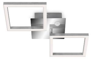 LED stropní Frame, senzor, chrom/hliník 47x23cm