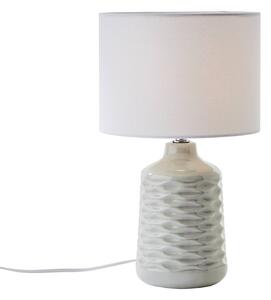 Stolní lampa Ilysa stínidlo bílá, základna šedá