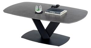 Konferenční stolek MALANGO keramika antracit/kov černý mat