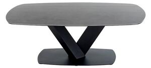 Konferenční stolek MALANGO keramika antracit/kov černý mat