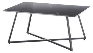 Konferenční stolek MONTEVIDEO černý mramor/kov černý mat
