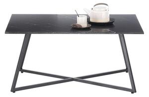 Konferenční stolek MONTEVIDEO černý mramor/kov černý mat