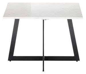 Konferenční stolek MIRAMAR bílý mramor/kov černý mat