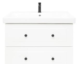 Koupelnová skříňka s umyvadlem Naturel Forli 80x53x46 cm bílá lesk FORLI80BIUVER