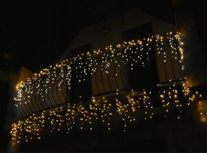 Vánoční osvětlení - 300 LED, 60 rampouchů, teplá bílá - 230V - 22,65m