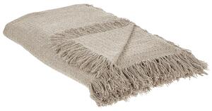 Přikrývka na postel YERBENT Bavlna 200 x 220 cm Taupe