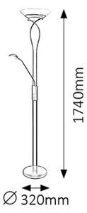 Gamma Trend | Elegantní a stylová stojací lampa v antické bílé barvě | E27 - r-4555