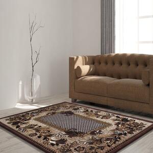 Makro Abra Kusový koberec BCF Alfa 01 Květy hnědý Rozměr: 200x300 cm