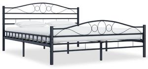 Rám postele černý ocel 160 x 200 cm