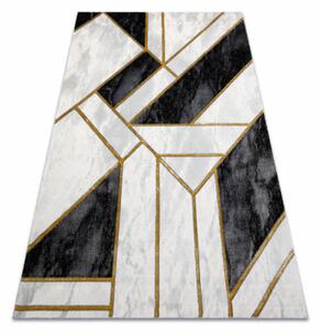 Koberec EMERALD exkluzivní 1015 glamour, styl marmur, geometrický černý/zlatý