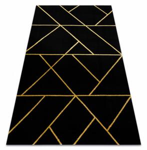 Koberec EMERALD exkluzivní 1012 glamour, sty geometrický černý/zlatý