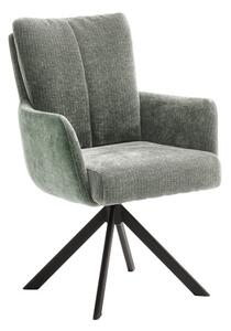 Jídelní otočná židle MALIA S s područkami pastelově zelená