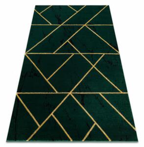 Koberec EMERALD exkluzivní 1012 glamour, styl geometrický, marmur lahvově zelený/zlatý
