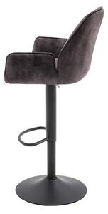 Barová otočná židle OTTAWA s područkami antracit