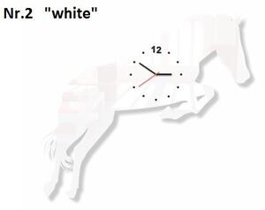 Designové nástěnné hodiny ve tvaru koně Tmavomodrá