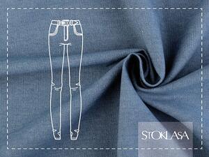 Elastická riflovina - 5 modrá jeans