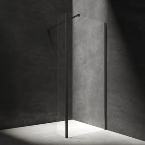 OMNIRES - Sprchový kout Marina - walk-in - s boční stěnou - 120 x 30 cm - černá