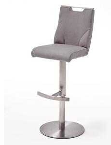 Barová otočná židle GIULIA C nubuk šedá