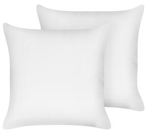 Sada 2 polštářů TRIGLAV Nízká Polyester 80 x 80 cm Bílá