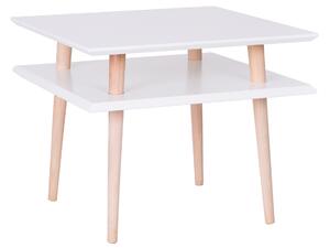 Bílý lakovaný konferenční stolek RAGABA SQUARE 55 x 55 cm