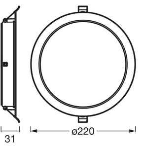 Osram - SADA 6x LED Podhledové svítidlo ESSENTIAL LED/18W/230V pr. 22 cm bílá