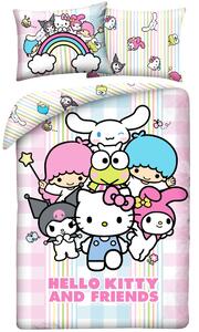 Ložní povlečení z mikrovlákna Hello Kitty and Friends - 70x90 cm + 140x200 cm