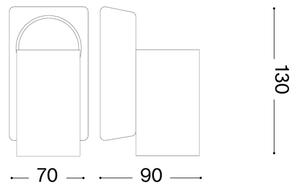 Ideal Lux - LED Nástěnné bodové svítidlo RUDY 1xGU10/7W/230V CRI 90 černá