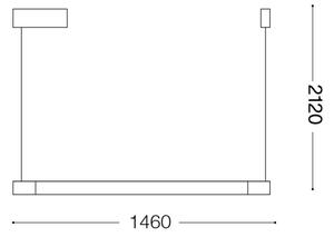 Ideal Lux - LED Lustr na lanku YOKO LED/17W/230V CRI 90 bílá