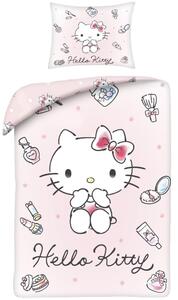 Ložní povlečení z mikrovlákna Hello Kitty – notiv Beauty Time - 70x90 cm + 140x200 cm
