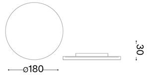 Ideal Lux - LED Venk nást svítidlo PUNTO LED/9W/230V CRI pr. 18 cm IP54 bílá