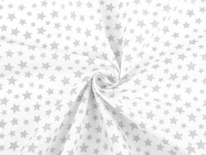 Bavlněná látka hvězdy - 1 (360) bílá