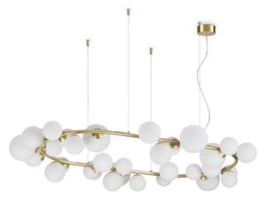 Ideal Lux - LED Lustr na lanku PERLAGE 30xG9/3W/230V 143 cm zlatá/bílá