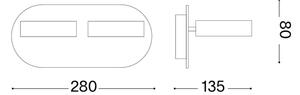 Ideal Lux - LED Nástěnné bodové svítidlo OBY 2xLED/6W/230V CRI 90 bílá