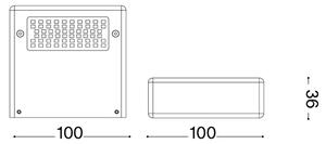 Ideal Lux - LED Nástěnné svítidlo TAB LED/24W/230V CRI 90 mosaz