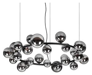 Ideal Lux - LED Lustr na lanku PERLAGE 25xG9/3W/230V 110 cm černá/kouřová černá