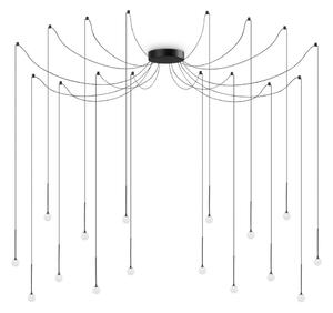 Ideal Lux - LED Lustr na lanku LUCCIOLA 16xLED/16W/230V CRI 90 pavouk černá