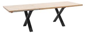 Rozkládací jídelní stůl z masivu BROOKLYN dub bělený/lak antracit Velikost stolu 180x100