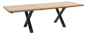 Rozkládací jídelní stůl z masivu BROOKLYN dub divoký/lak antracit Velikost stolu 180x100