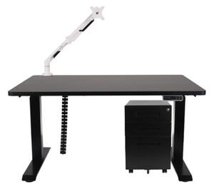 Sestava: stůl Alto 101 Black + držák na monitor + kryt na kabely + kontejner