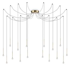 Ideal Lux - LED Lustr na lanku LUCCIOLA 16xLED/16W/230V CRI 90 pavouk mosaz