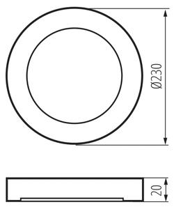 Kanlux 24607- LED Str./pod. svítidlo 2v1 ERGA LED/17W/230V 3000/4000/6500K černá