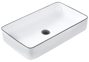 Umyvadlo na desku XERT 61 x 35 cm Keramika Bílá