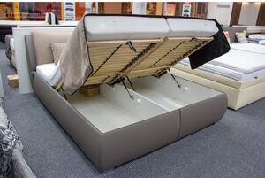 Čalouněná postel Grosseto 180x200, šedá, včetně matrace