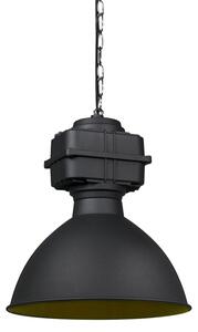 Chytré průmyslové závěsné svítidlo černé 38,5 cm vč. A60 WiFi - Sicko