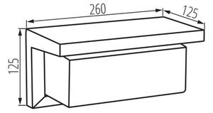 Kanlux 45816 - Venkovní nástěnné svítidlo LERTO 1xE27/15W/230V IP54 černá