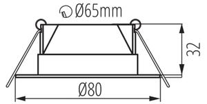Kanlux 39261 - LED Podhledové svítidlo FIZU LED/4W/230V 3000/4000/6500K bílá