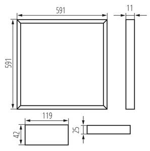Kanlux 26789 - LED Podhledový rám AVAR LED/32W/230V 6000K 59x59 cm