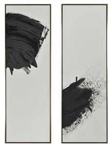 Černobílý abstraktní obraz Miotto Isania Light 150 x 50 cm